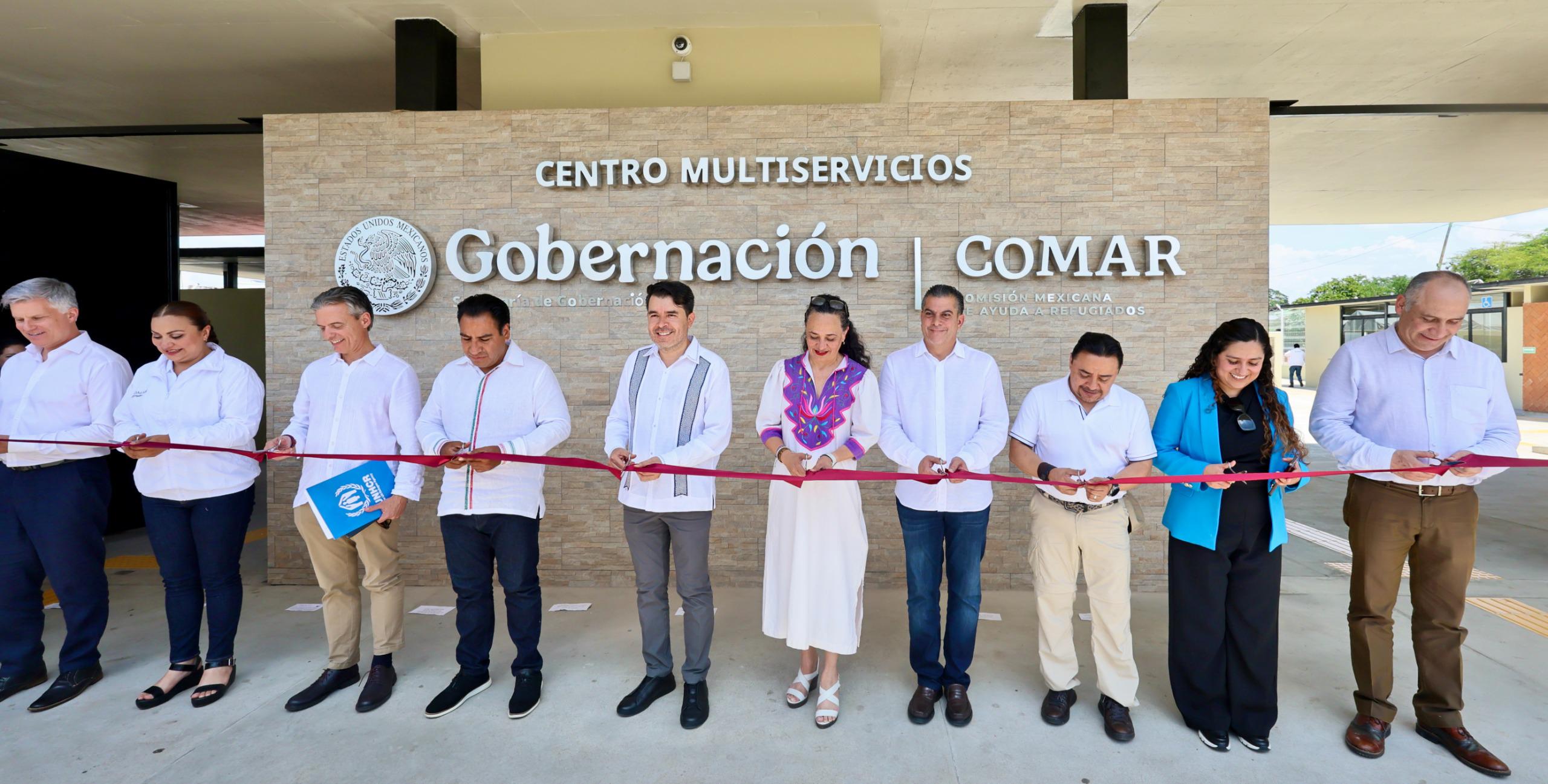 Inauguran Centro Multiservicios en Tapachula para atención integral a personas refugiadas