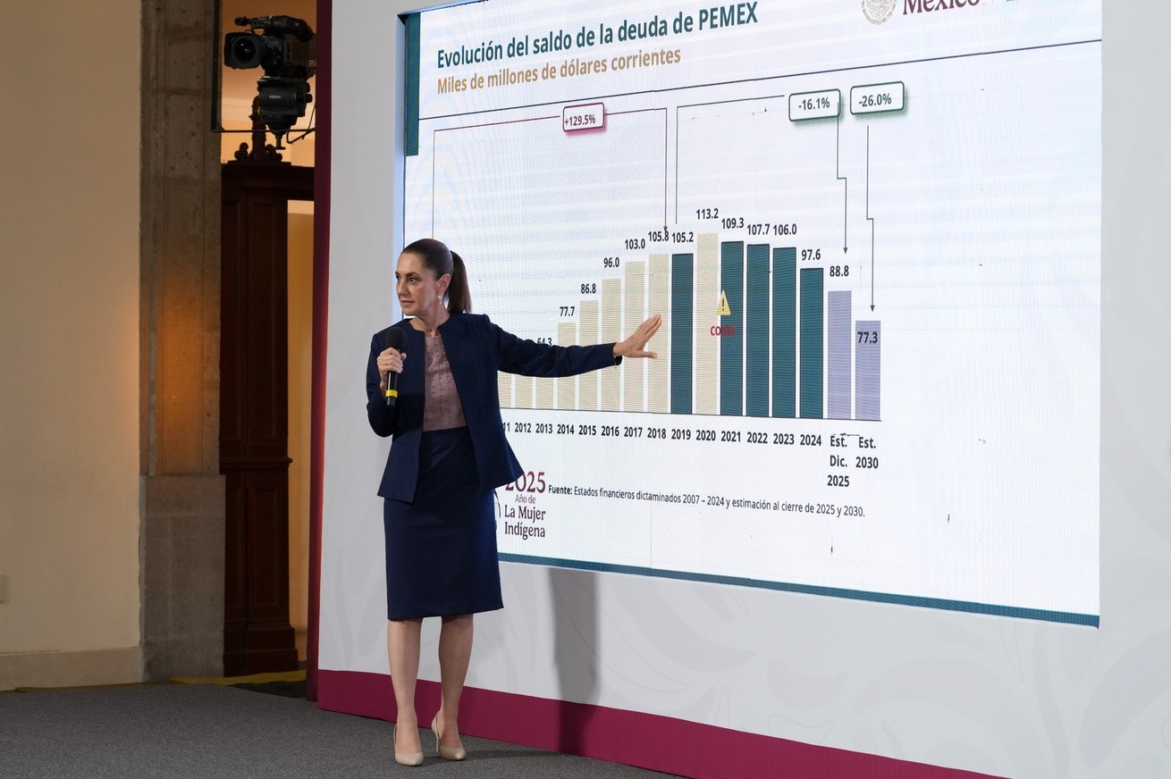 Sheinbaum denuncia “maldita deuda corrupta” de Calderón y Peña; lanza rescate a Pemex en el Paquete Económico 2026