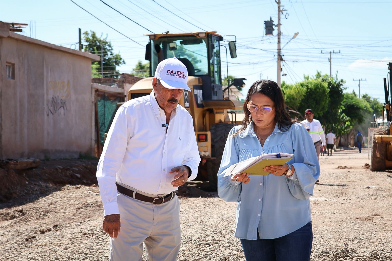 Supervisa alcalde de Cajeme, Javier Lamarque, avances en obras urbanas de Ciudad Obregón