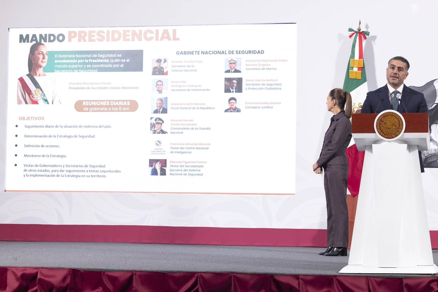 García Harfuch reporta 34 mil detenidos y reducción del 32% en homicidios durante el primer año de gobierno