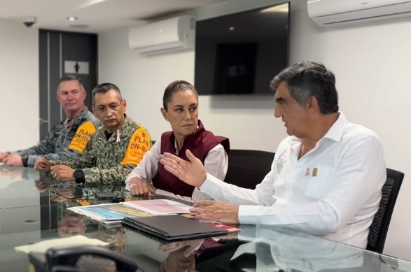 Sheinbaum encabeza vigilancia en Tampico del Río Pánuco ante riesgo en zonas bajas