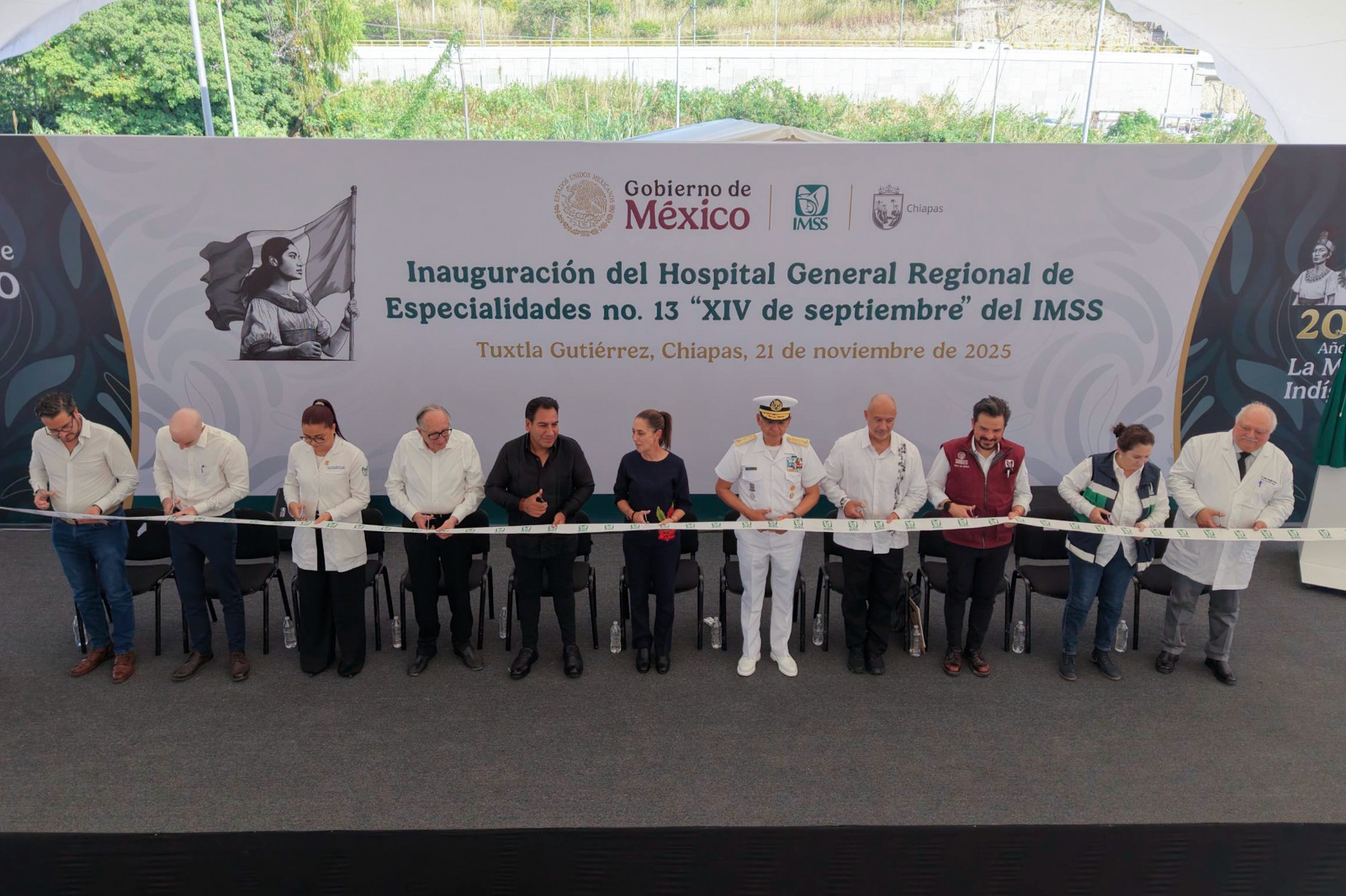 Al inaugurar el Hospital de Especialidades del IMSS en Tuxtla Gutiérrez, Sheinbaum invitó el 6 de diciembre al Zócalo para celebrar 7 años de Transformación