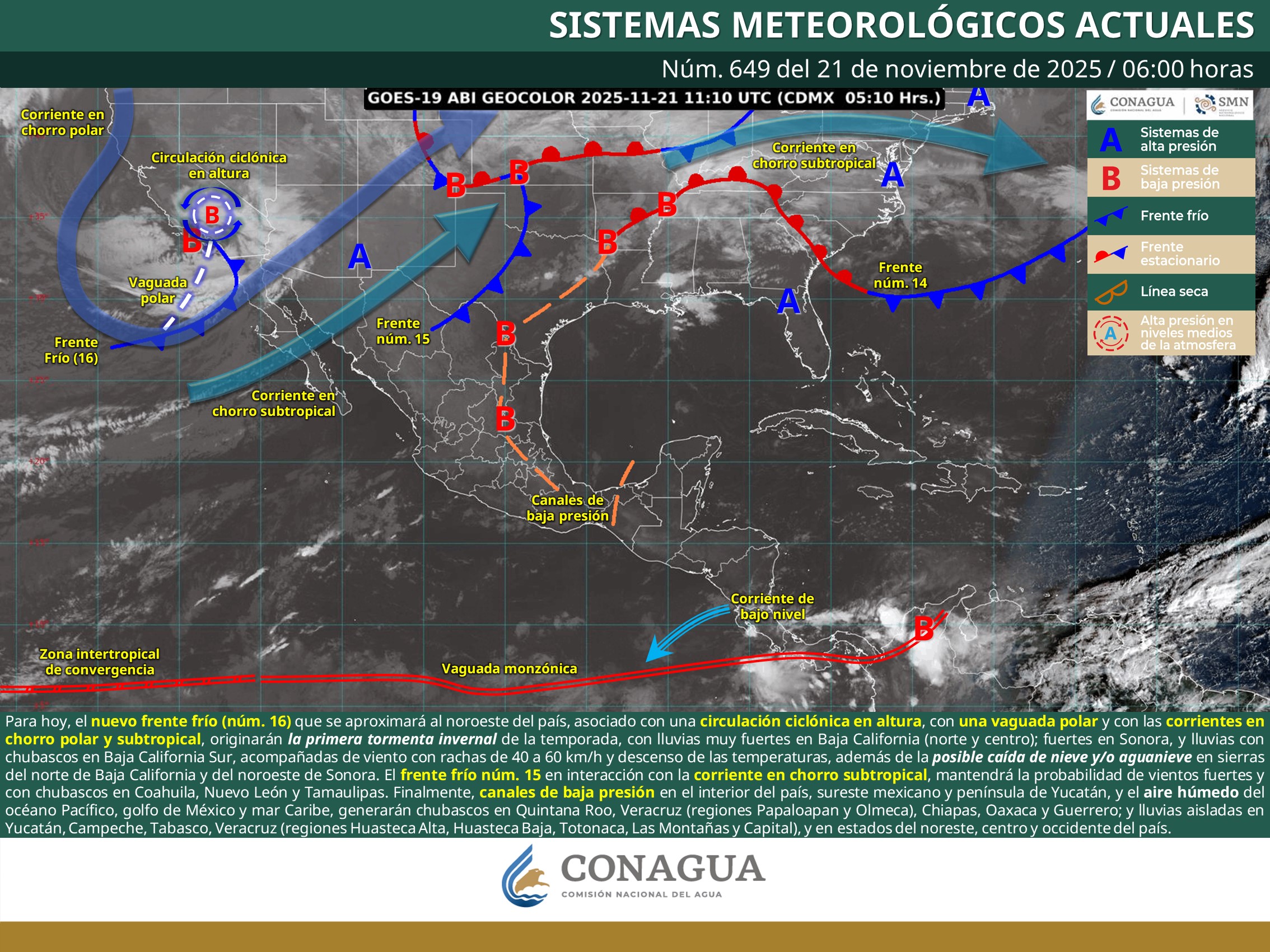 Hasta –10 grados: así impactará la primera tormenta invernal 2025 en México