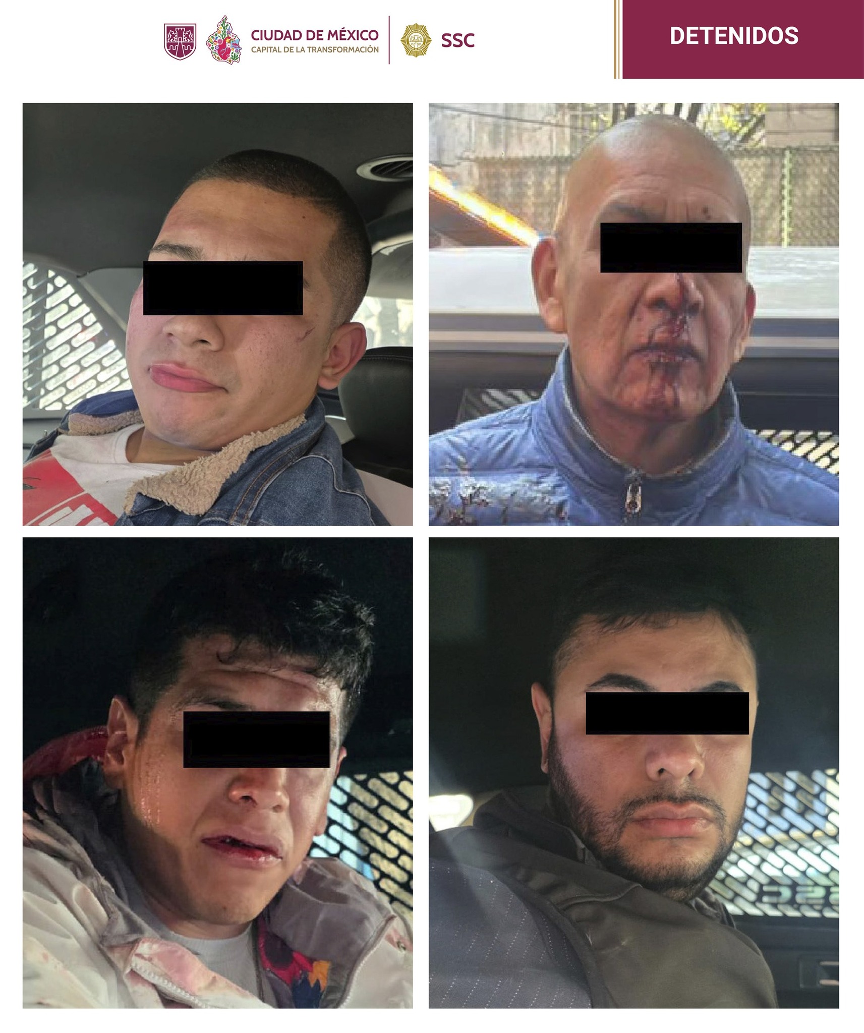 Seis detenidos tras operativo contra extorsión en la colonia Cuauhtémoc; un policía resultó herido