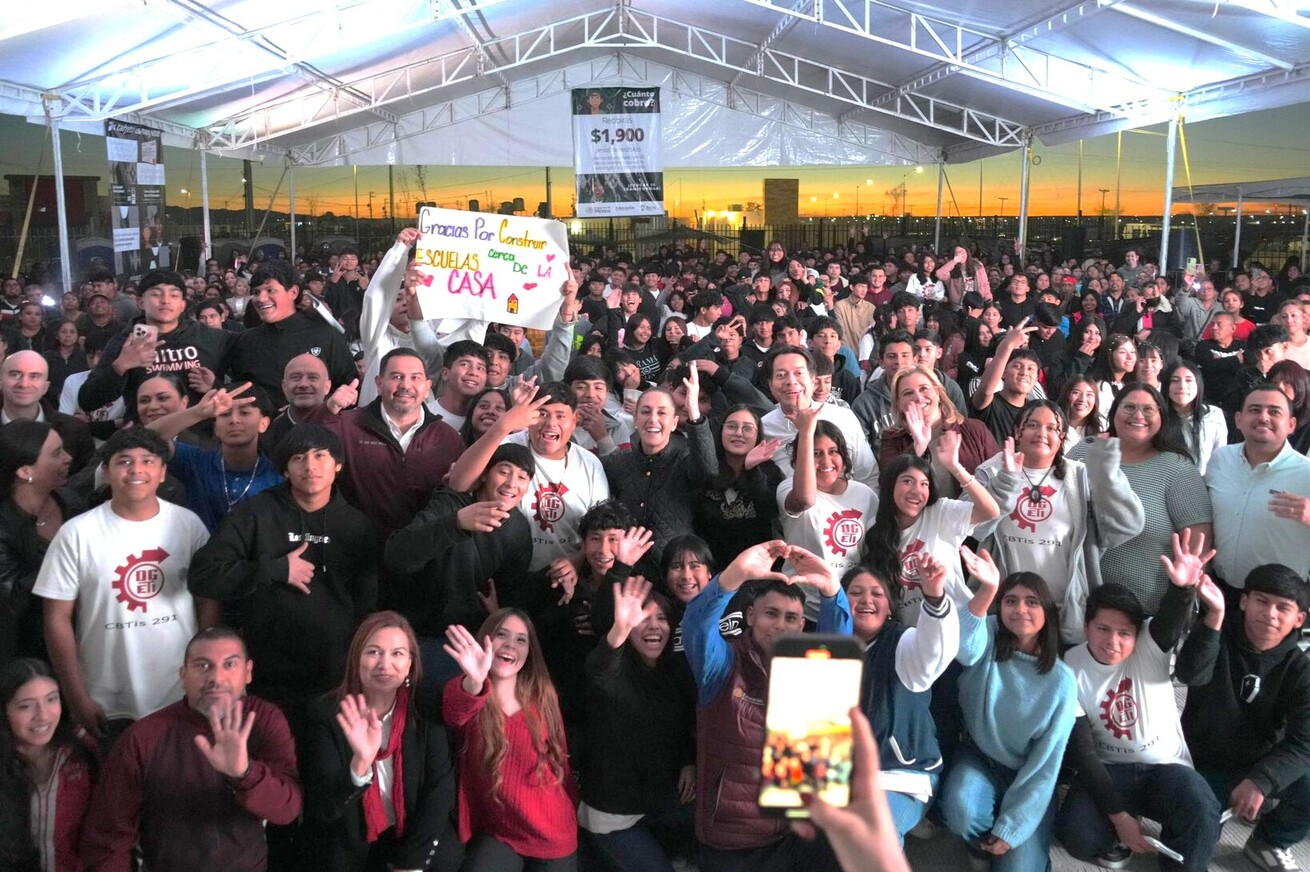Más preparatorias cerca de casa: presidenta Sheinbaum conversa con jóvenes en nuevo Cbtis de Ciudad Juárez, Chihuahua