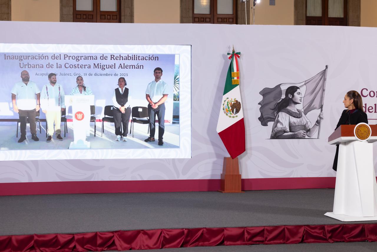 Sheinbaum inaugura rehabilitación urbana de la Costera Miguel Alemán como parte del programa ‘Acapulco se Transforma Contigo’