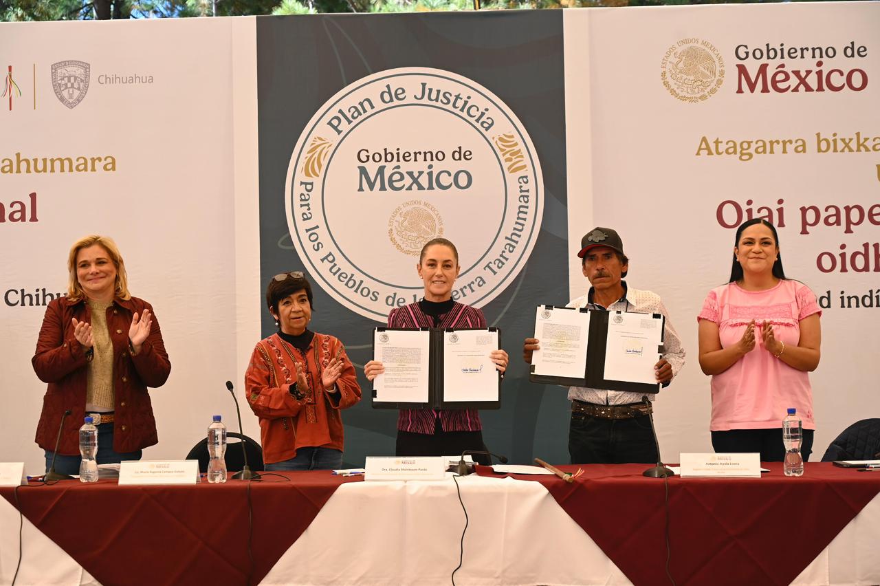 “Es justicia territorial”: presidenta Sheinbaum restituye más de 3 mil hectáreas en la Sierra Tarahumara chihuahuense al pueblo Ódami