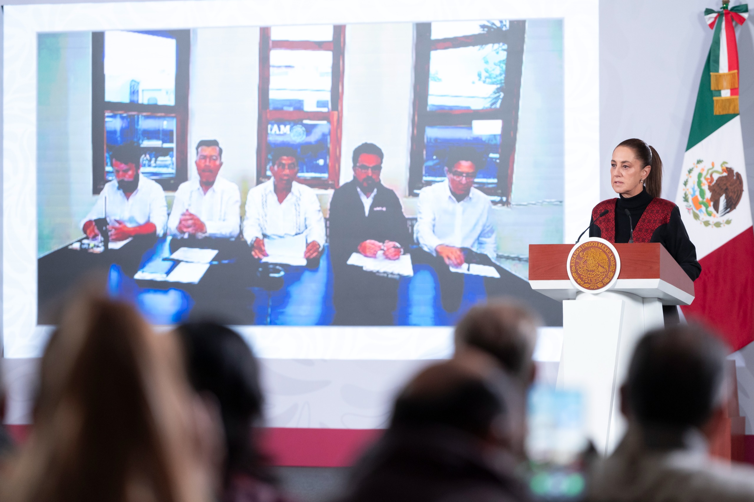 Refrenda Sheinbaum cercanía permanente del Gobierno de México con las víctimas del accidente del Tren Interoceánico