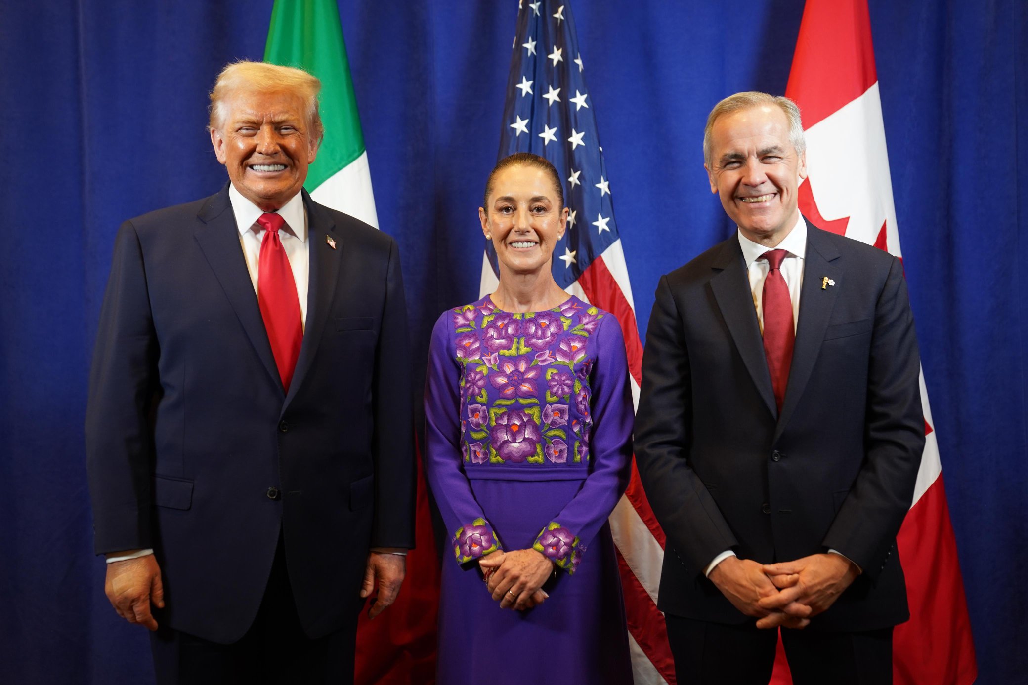 Tras encuentro en Washington con Trump y Carney, anuncia Sheinbaum que México, Estados Unidos y Canadá seguirán trabajando en temas comerciales