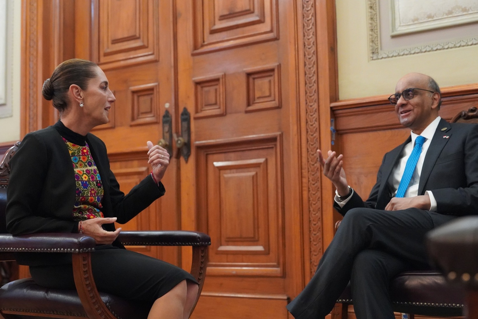 México y Singapur fortalecen cooperación digital y económica; la presidenta Sheinbaum recibió al presidente Tharman Shanmugaratnam
