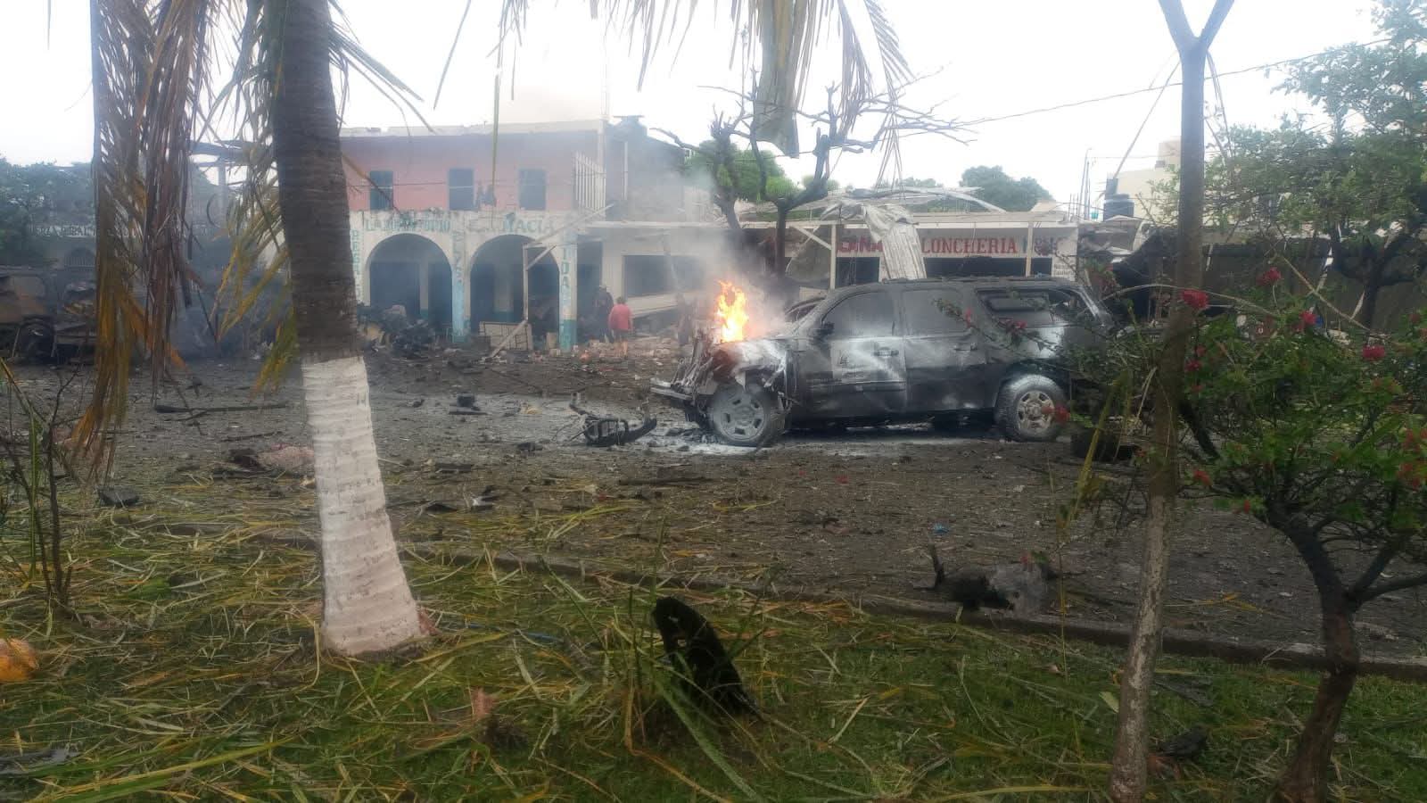 Fiscalía General de la República tipifica como “acto terrorista” explosión de coche bomba en Coahuayana, Michoacán