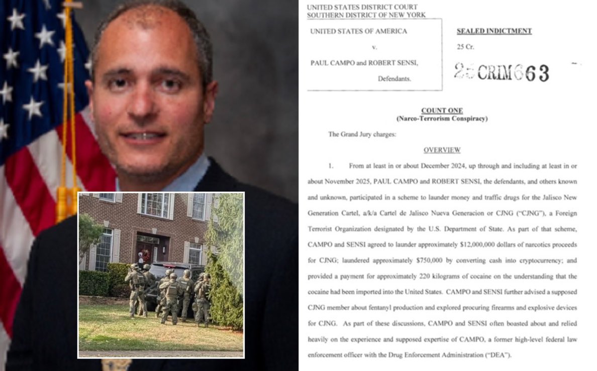 Enjuician a Paul Campo, exagente Antidrogas de Estados Unidos que lavó dinero para una organización criminal mexicana