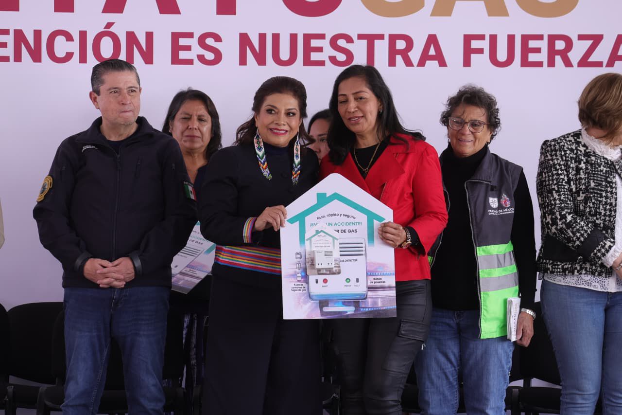 Clara Brugada inicia “El Detector que Salva”, el programa para prevenir accidentes por gas en CDMX