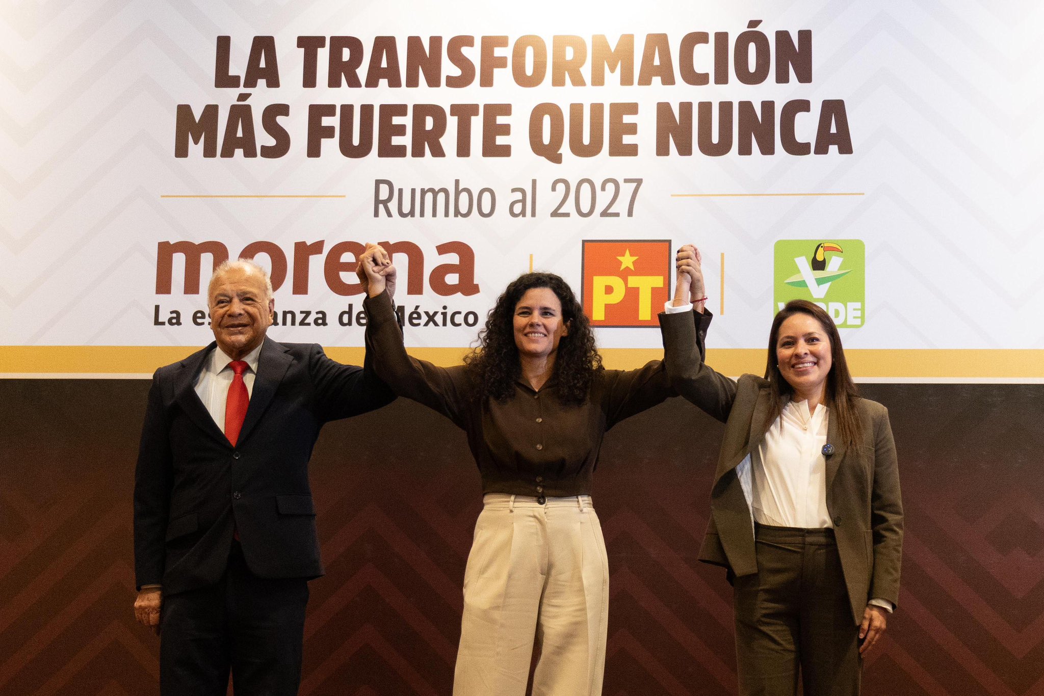 Morena, PT y PVEM firman acuerdo de unidad rumbo a la elección federal del 2027