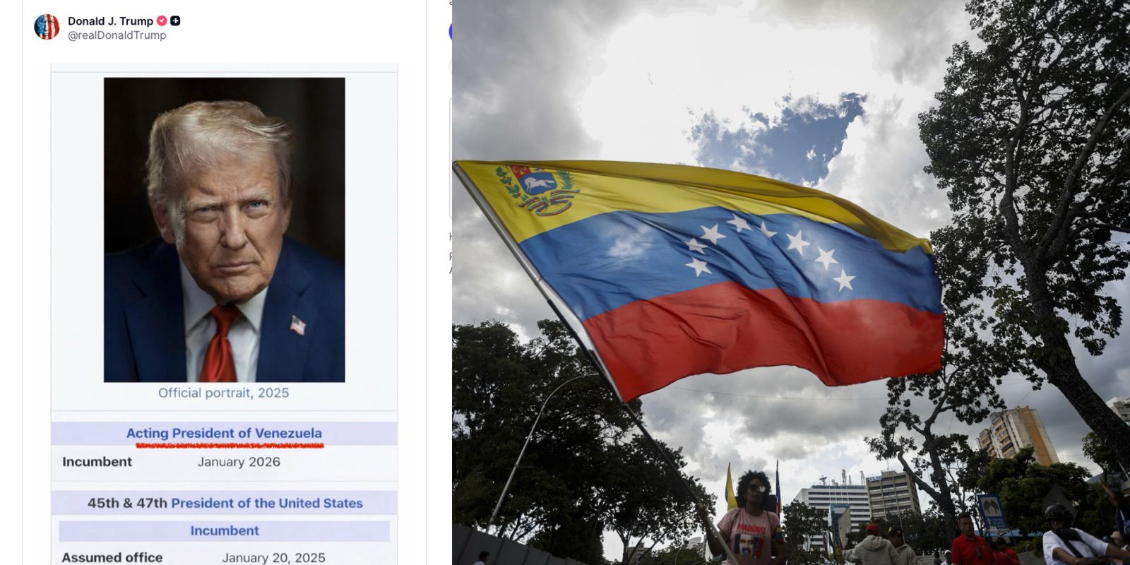 Trump se asume como Presidente Interino de Venezuela