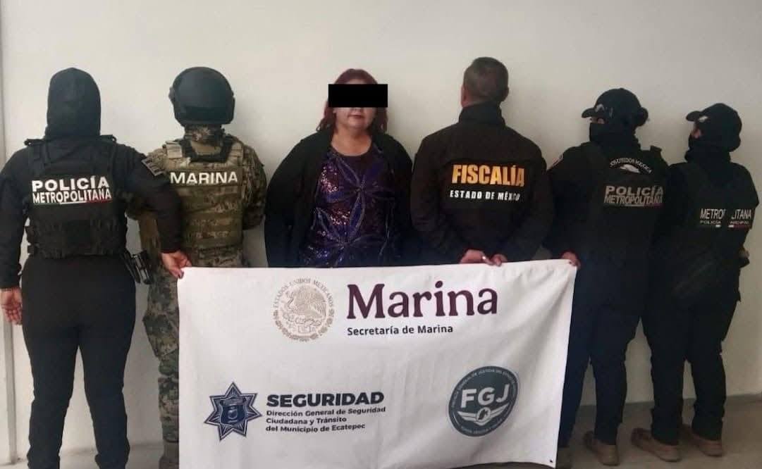 Secretaría de Marina detiene en Ecatepec a Iris Jazmín ‘N’, integrante del Sindicato 25 de Marzo