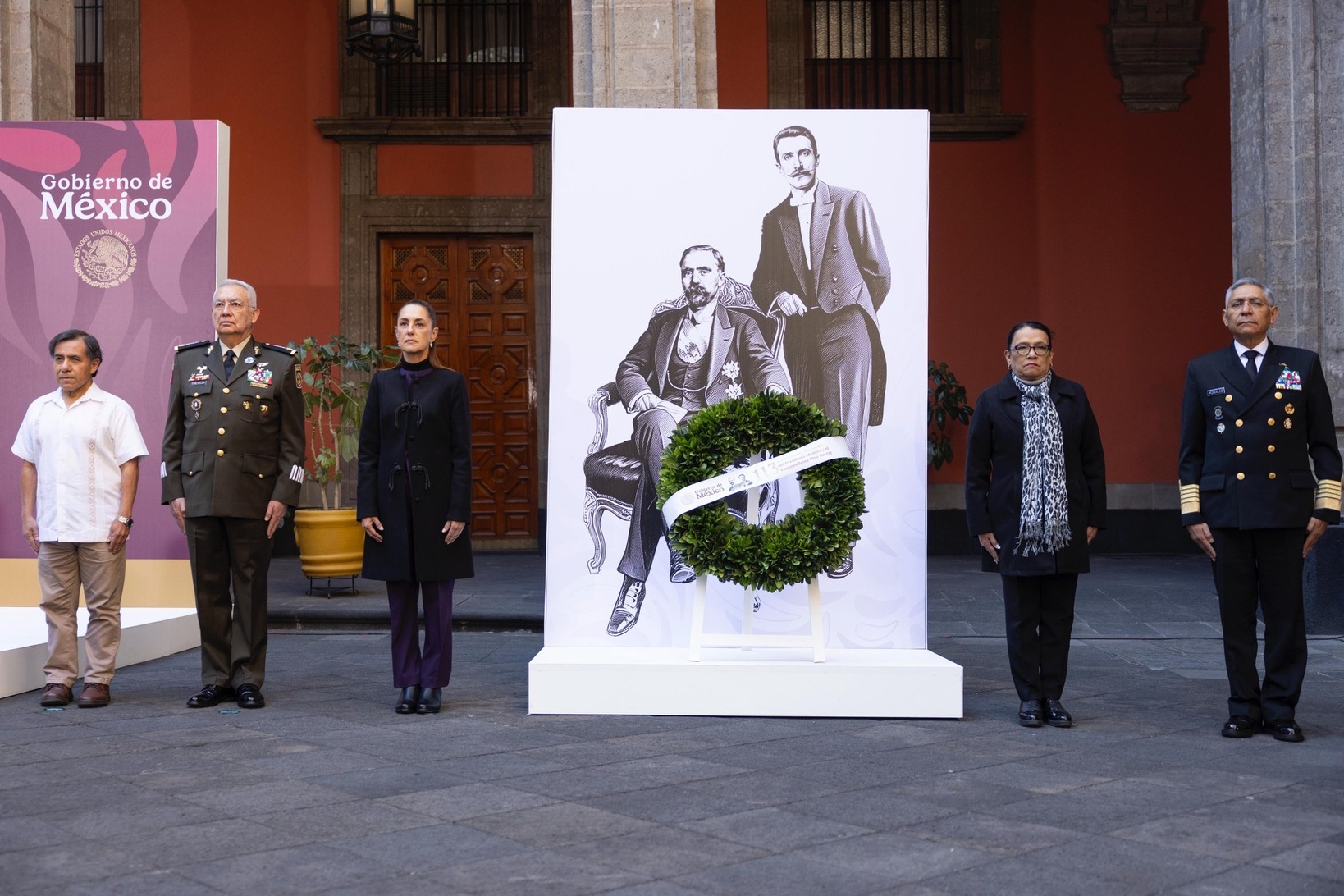 Presidenta Sheinbaum conmemora 113 aniversario luctuoso de Francisco I. Madero y José María Pino Suárez