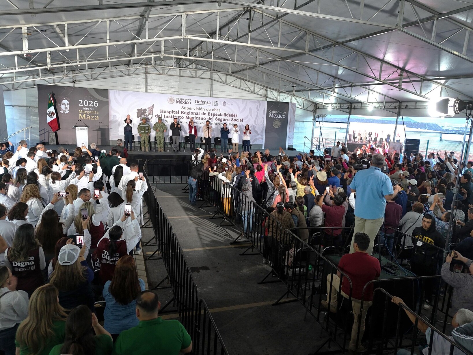 Supervisa la Presidenta Sheinbaum avance del 12.4 % del Nuevo Hospital General IMSS de Santa Catarina