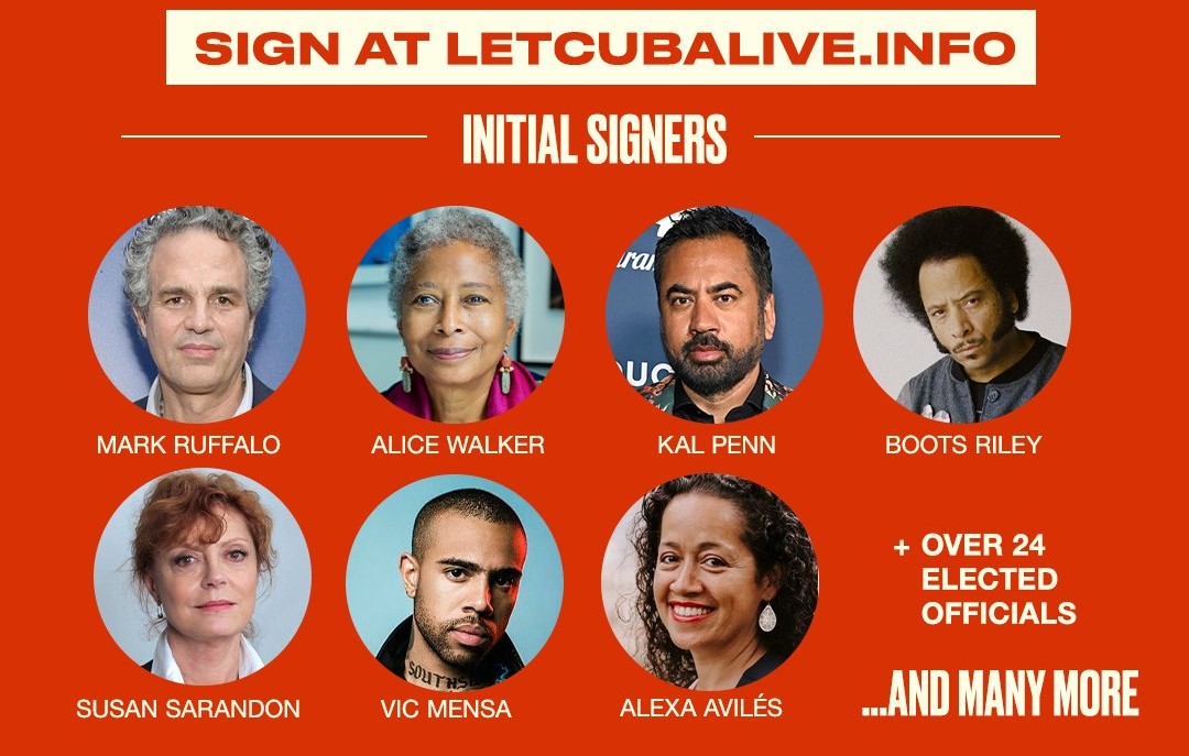 Celebridades y organizaciones estadounidenses piden a Trump cesar “terrorismo del hambre” contra Cuba