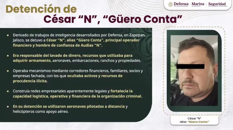 Fiscalía General de la República consigue prisión preventiva para César Alejandro Villaseñor, el “Güero Conta”