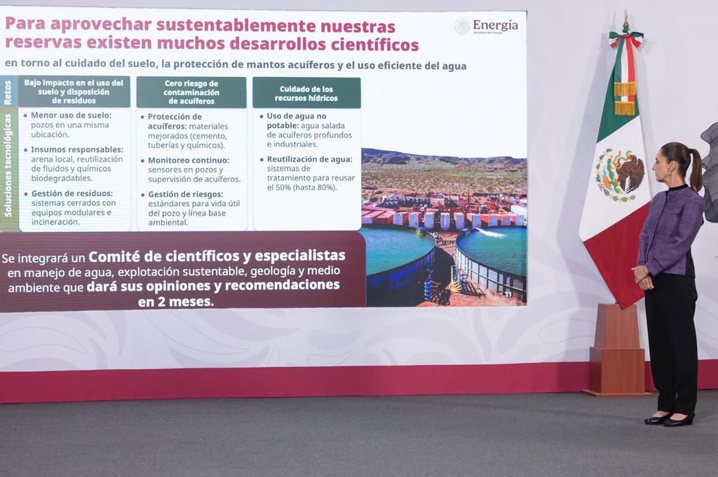 Presidenta Sheinbaum presenta estrategia en soberanía energética para explotar gas natural y disminuir importación