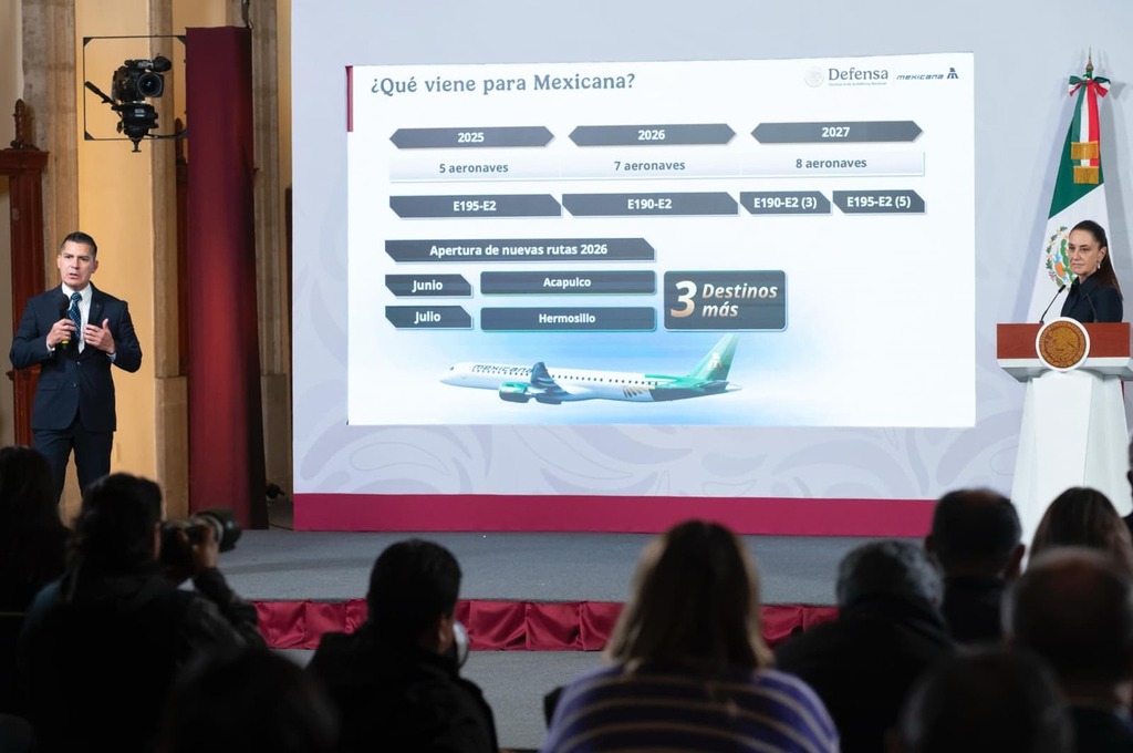 AIFA alcanza 18.3 millones de pasajeros en su primer cuatrienio; Mexicana de Aviación contará con 20 aeronaves en 2027