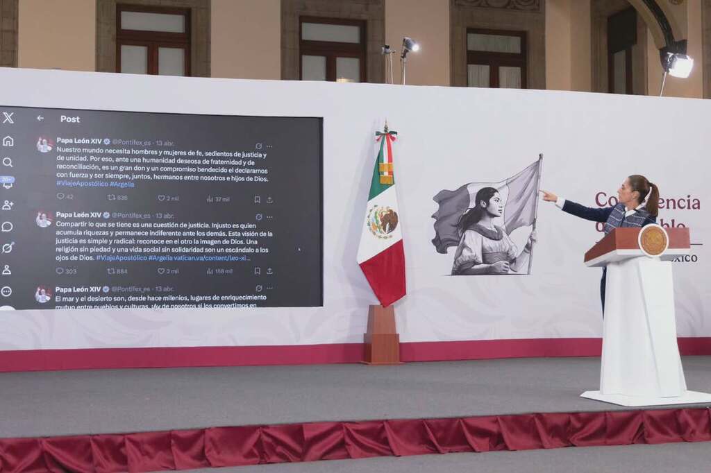 Respalda Presidenta Sheinbaum visión del Papa León XIV tras ataques de Trump