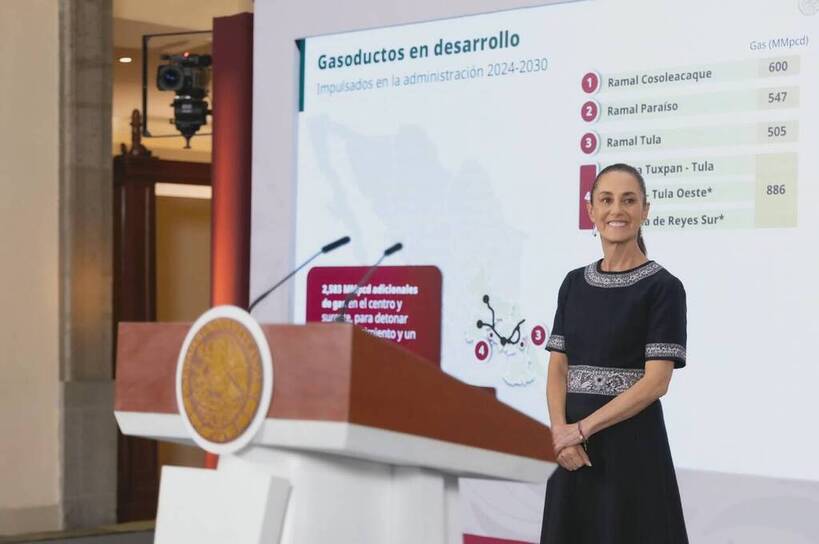 “Nuestro objetivo es la soberanía energética”: Presidenta Sheinbaum presenta Plan de Gasoductos con inversión de más de 140 mil mdp hacia 2030