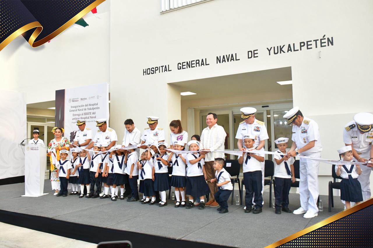 En Progreso, Yucatán, Presidenta Claudia Sheinbaum inaugura Hospital General Naval de Yukaltepén