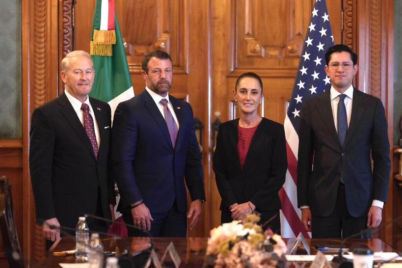 Presidenta Sheinbaum recibe al secretario del Departamento de Seguridad Interior de Estados Unidos, Markwayne Mullin