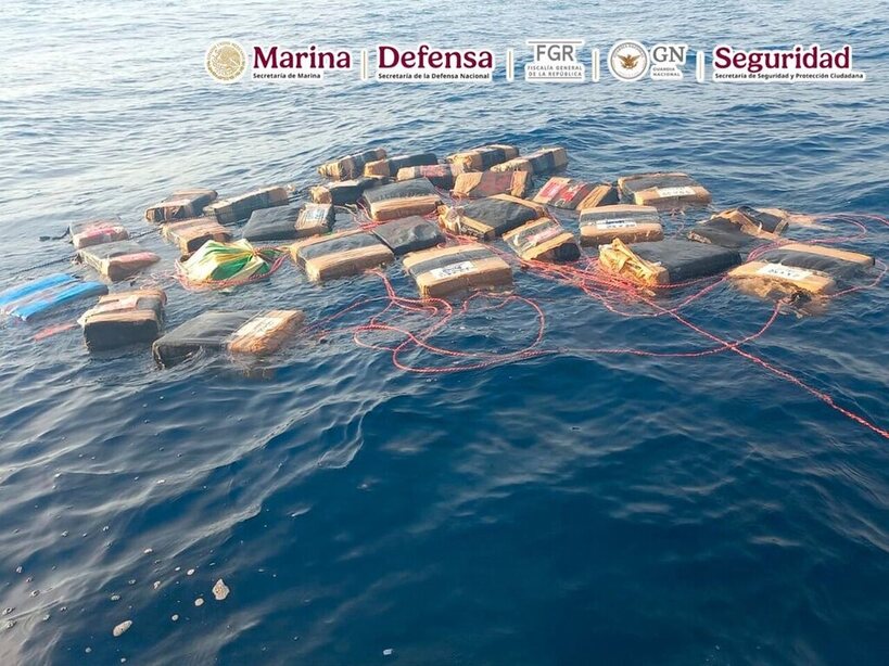 La Marina aseguró más de dos toneladas de cocaína en aguas del Golfo de Tehuantepec