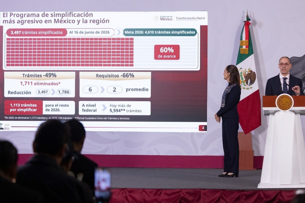 Avanza 60% simplificación digital de trámites para erradicar la burocracia y contra la corrupción: Presidenta Sheinbaum