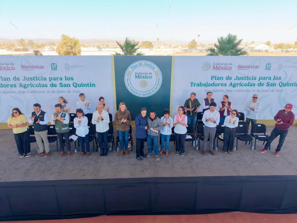 Plan de Justicia: Presidenta Sheinbaum inicia entrega de 36 mil tarjetas a trabajadores agrícolas de San Quintín para mejora de vivienda