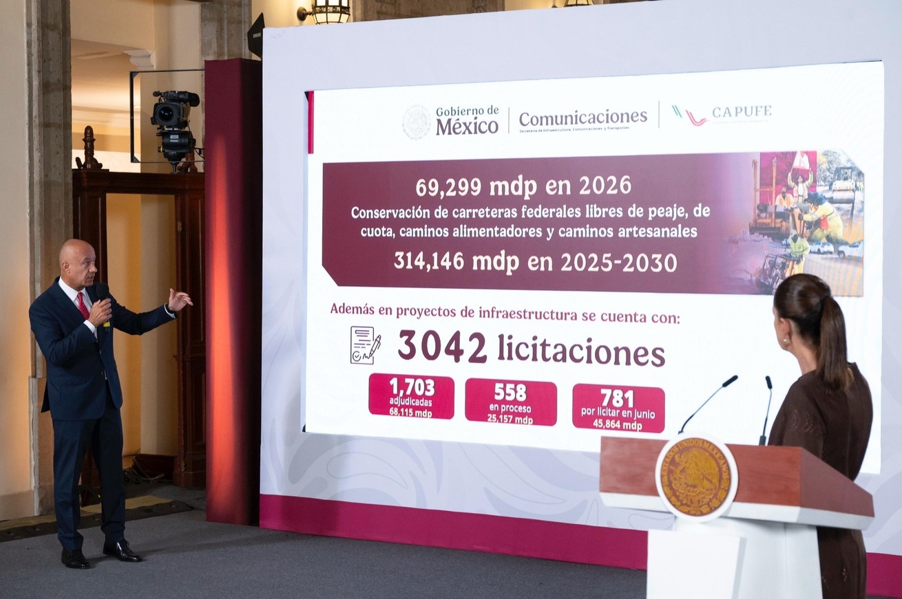 Secretaría de Infraestructura también construirá hospitales: Presidenta Sheinbaum durante la presentación de avances en conservación de carreteras