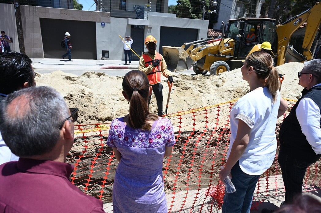 La Presidenta Sheinbaum supervisa en Baja California obras de saneamiento del río Tijuana