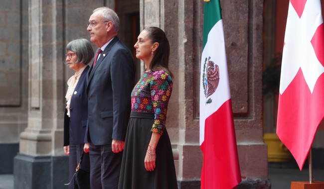 Presidenta Sheinbaum recibió al Presidente de la Confederación Suiza, Guy Parmelin