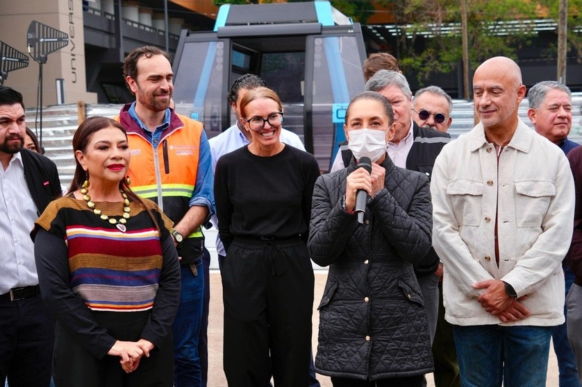 Presidenta Sheinbaum supervisa construcción de la Línea 4 del Cablebús; estará lista en diciembre de 2027
