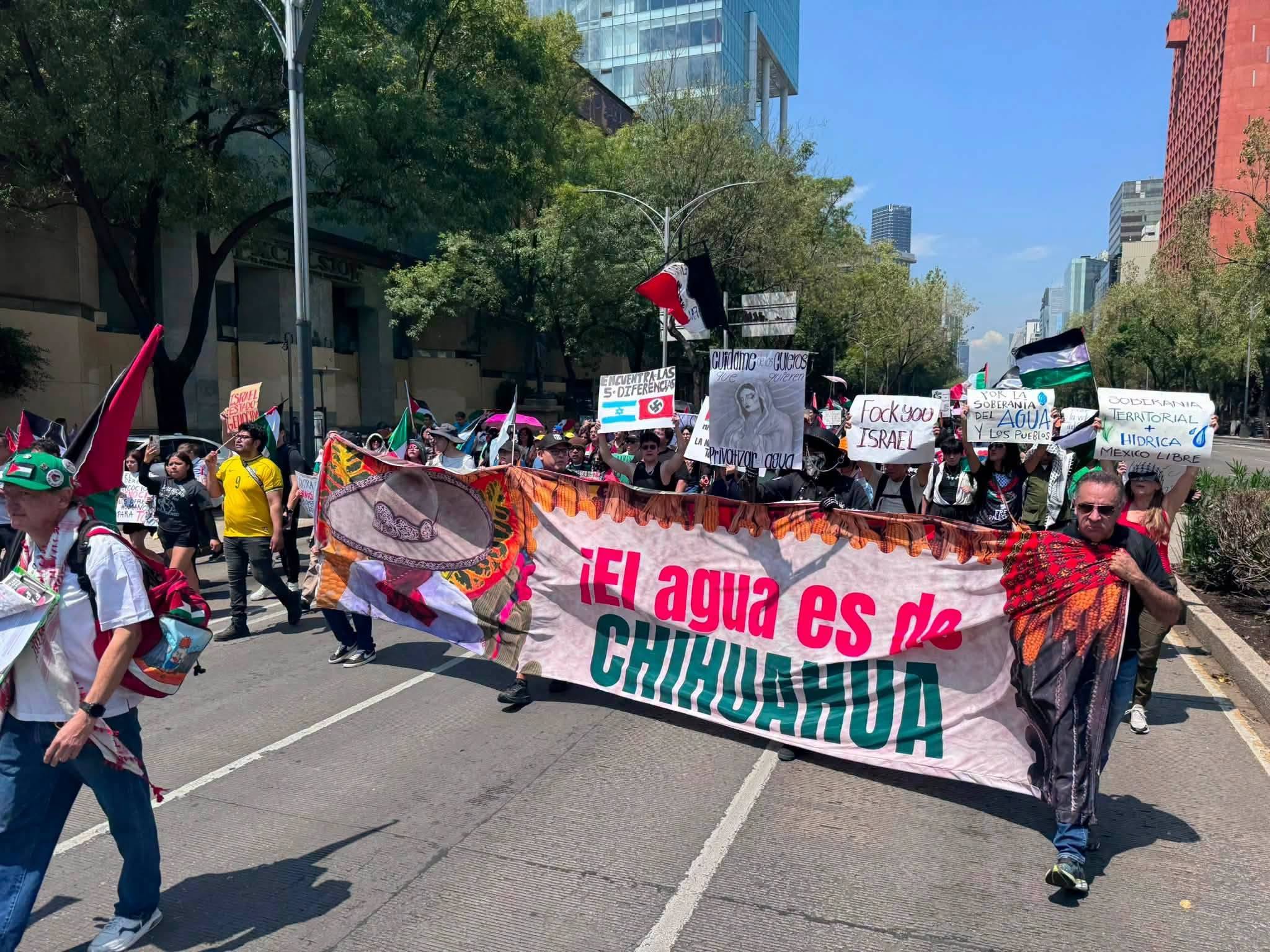 Protestan en México contra convenio hídrico del Gobierno estatal de Chihuahua con Israel
