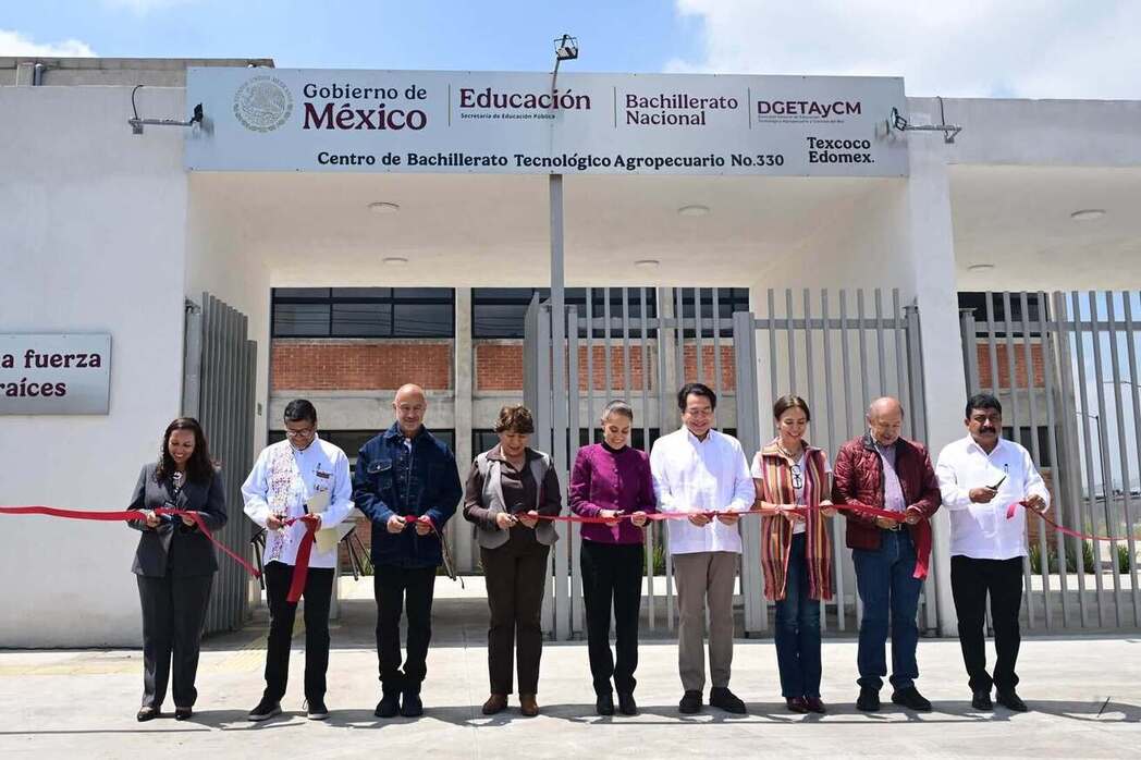 Inaugura la presidenta Sheinbaum el Bachillerato Nacional en Texcoco, Edomex
