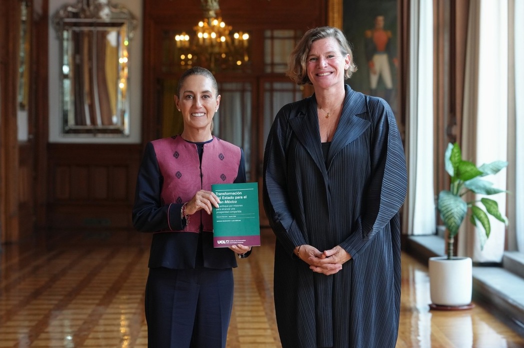 En Palacio Nacional, presidenta Sheinbaum recibe a la economista Mariana Mazzucato