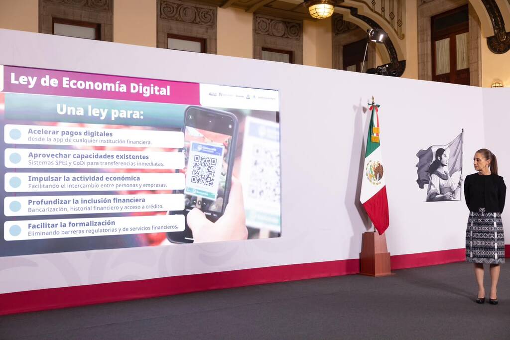 Nueva Ley de Economía Digital ayudará a la seguridad, eficiencia y la formalización de comercios y productos: presidenta Sheinbaum