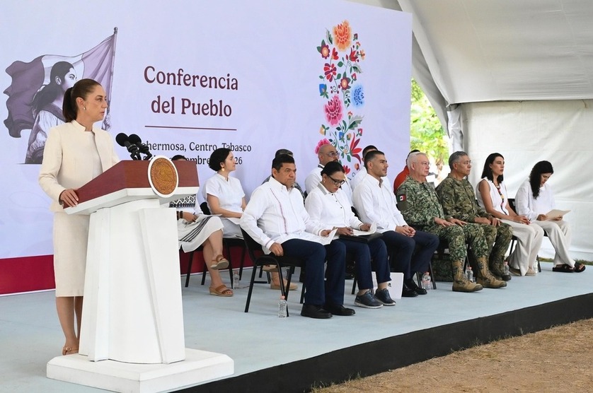 Bajan 54 % los homicidios dolosos en Tabasco: presidenta Sheinbaum