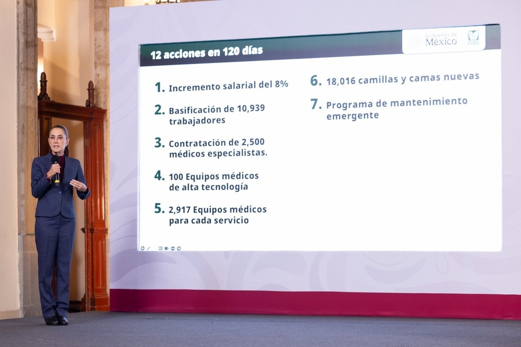 Presidenta Sheinbaum presenta el Plan Integral “IMSS: 12 Acciones en 120 Días”