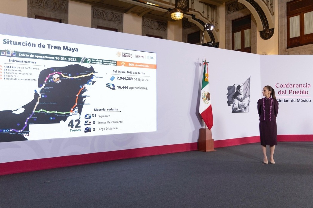 Mexicana de Aviación, AIFA, Tren Maya y Grupo Mundo Maya cumplen sus objetivos: presidenta Sheinbaum