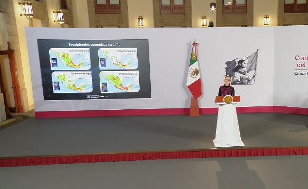 Presidenta Sheinbaum llama a la prevención este fin de semana en la costa del Pacífico por el huracán Trudy