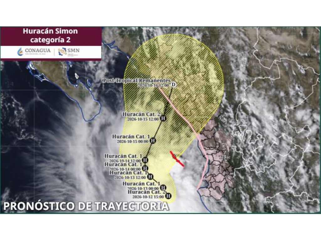 Gobierno de México despliegan fuerza de tarea en Mazatlán por pronóstico de impacto del huracán Simon